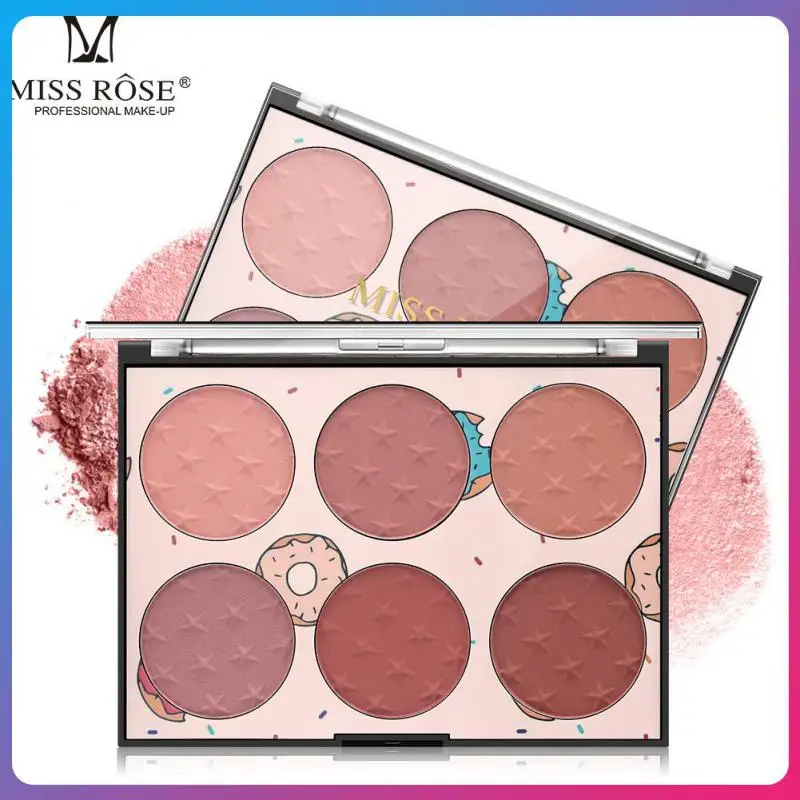 

MISS ROSE 6 Color Natural Long-lasting Blusher Powder Palette Face Matte Highlighter Powder Illuminated Blush Powder TSLM2
