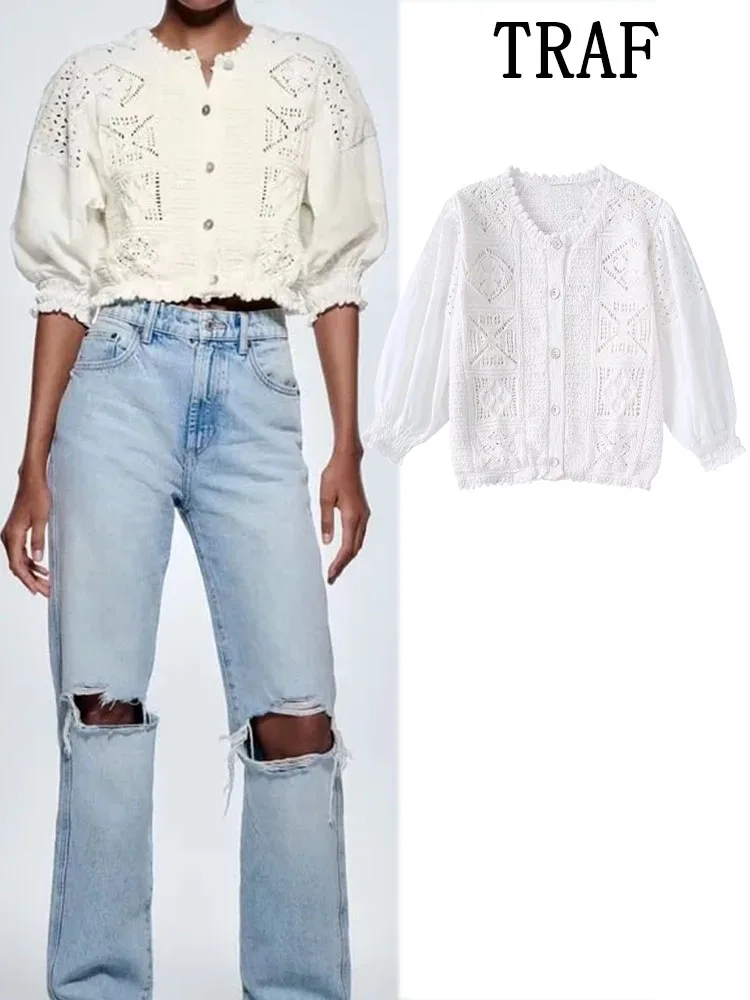 

Женский вязаный кардиган из овечьей шерсти, с длинным рукавом