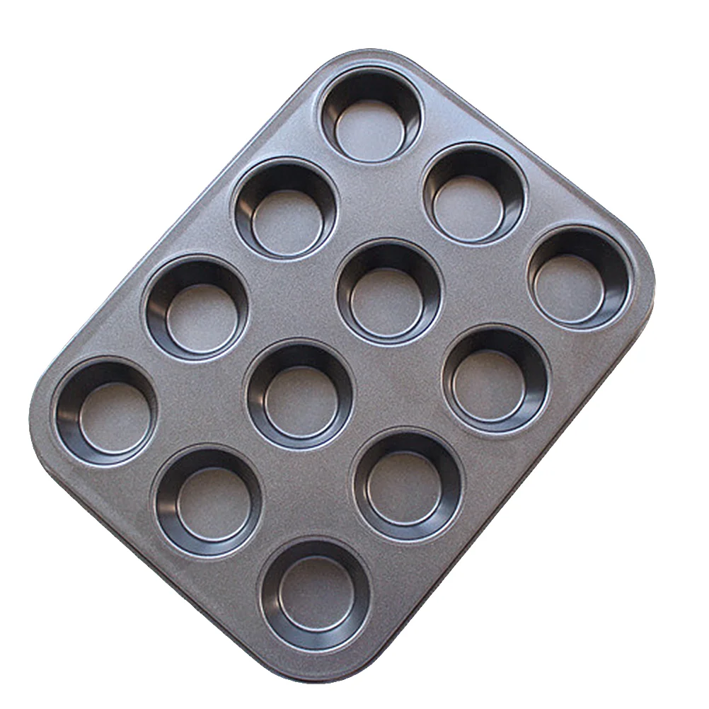 

Muffin Pan 12 Mini Saucepan Non Stick Steel Cupcake Mold Burger Mould Stainless