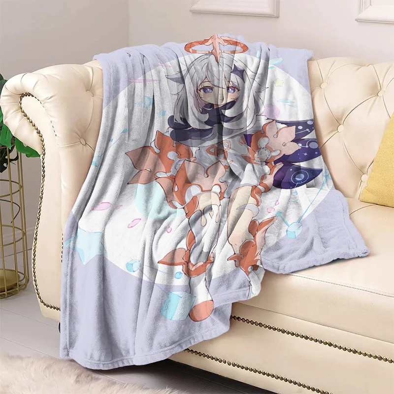 

Genshin Paimon Cute Blanket for Decorative Sofa Blankets for Bed Bedspread the Throw Fluffy Soft Fleece Boho Custom Summer Hairy