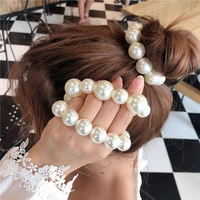 woman big pearl hair ties fashion korean style hairband scrunchies girls ponytail holders rubber band hair accessories headbands
