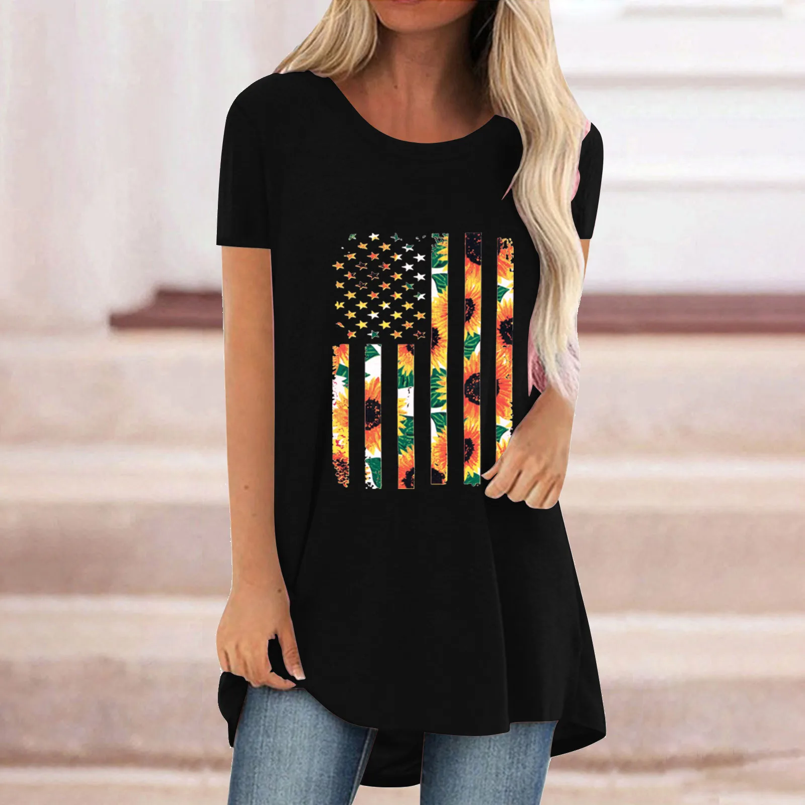 

Women Shirts Loose Daily Stylish Top Shirt Green Short Sleeve Shirts for Women