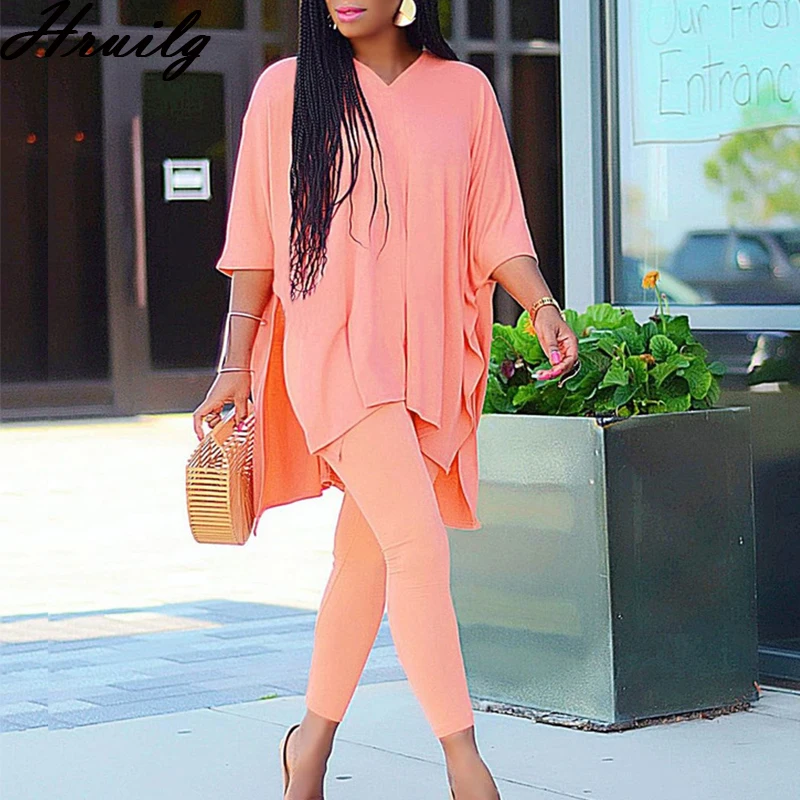 Осенняя одежда для женщин комплект из 2 предметов топ с коротким рукавом и