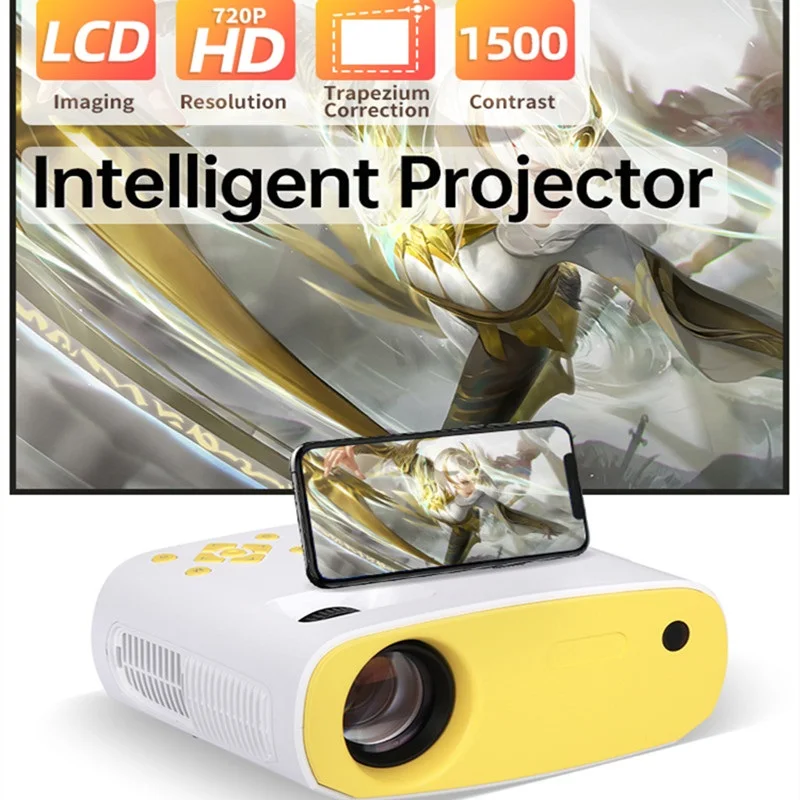 

Mini 5G 3D Projector Smart 720P Projector Home Office Home Theater Suitable For Apple Android Wireless One Screen X26 Projectors