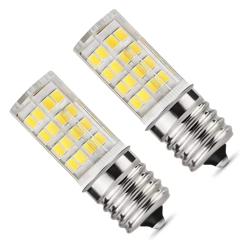 

New 2 Pack 4W Dimmable LED E17 Microwave Oven Bulb , Daylight 6000K 40W Halogen Equivalent Light ,Ceramic E17 LED Bulb