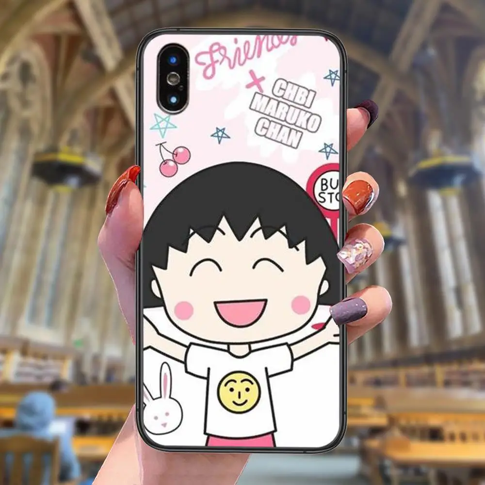 Chibi Maruko-chan очень дешевый черный художественный Бампер Мягкий для Xiaomi Mi A1 A2 A3 CC9 CC9e 5X
