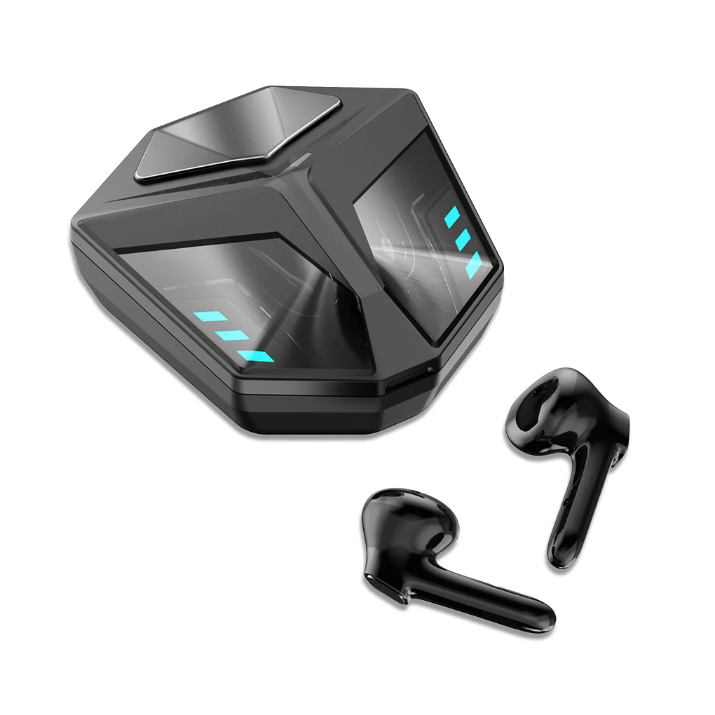 

TWS беспроводные наушники-вкладыши с защитой от воды и низкой задержкой, стереогарнитура с сенсорным управлением, наушники с зарядным футляр...