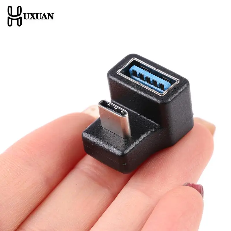 

180 градусов вверх и вниз угловой адаптер Type-C OTG к USB 3,0 мама для мобильного телефона