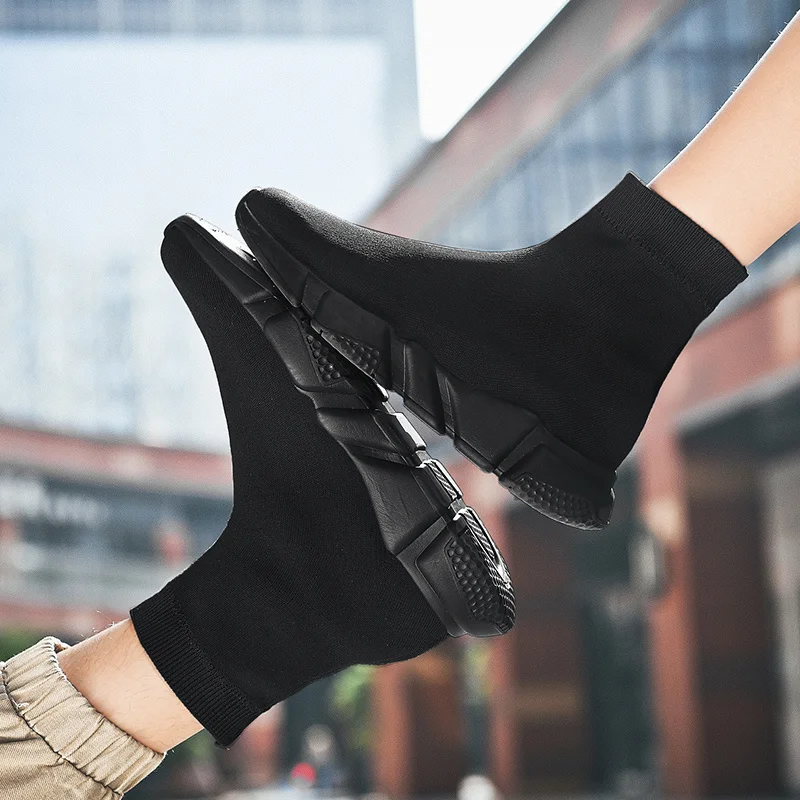 

Женские кроссовки для бега Fujeak, спортивная обувь для мужчин, дышащие повседневные эластичные ботильоны на платформе с вулканизированной подошвой