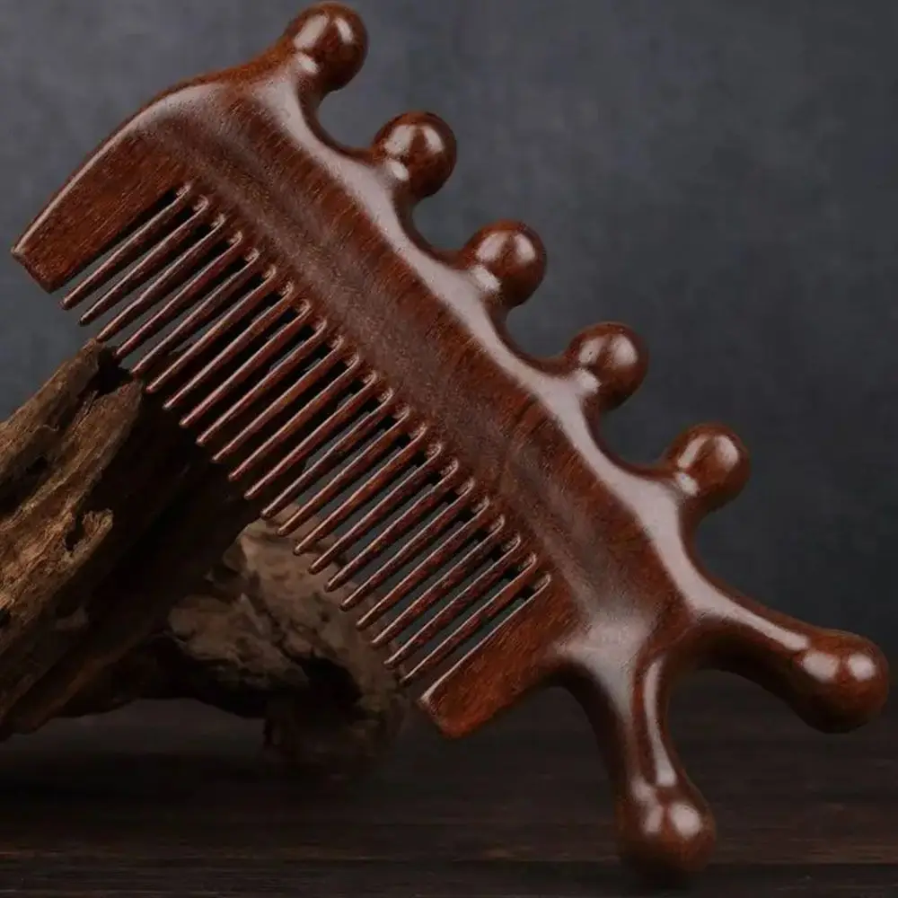 

3 IN 1 Meridian Massage Comb Multifunctional Wide-Tooth Sandalwood Massage Comb Professional Wooden Head Massage Comb