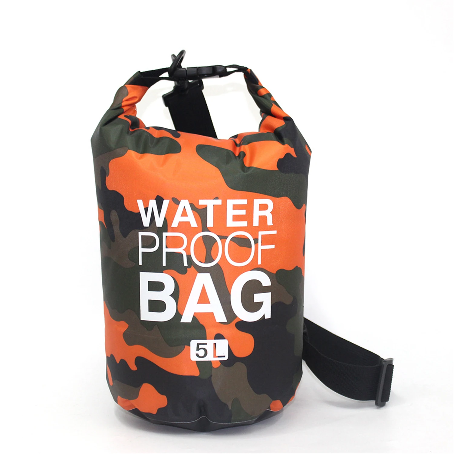 

Double shoulder waterproof camouflage bag fishing dry bag gear kayak beach rafting hiking camping waterproof camouflage bag