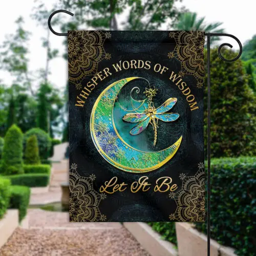 Стрекоза Луна Шепот Слова Мудрости Нехай это быть флагом Флаг Хиппи