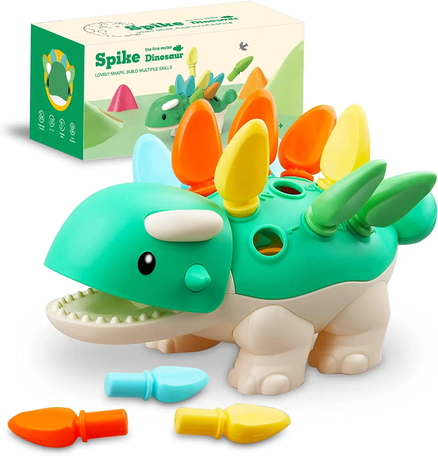 

Toddler Montessori Toys Learning Activities Educational Dinosaur Games - Baby Sensory Fine Motor Skills Developmental Toys