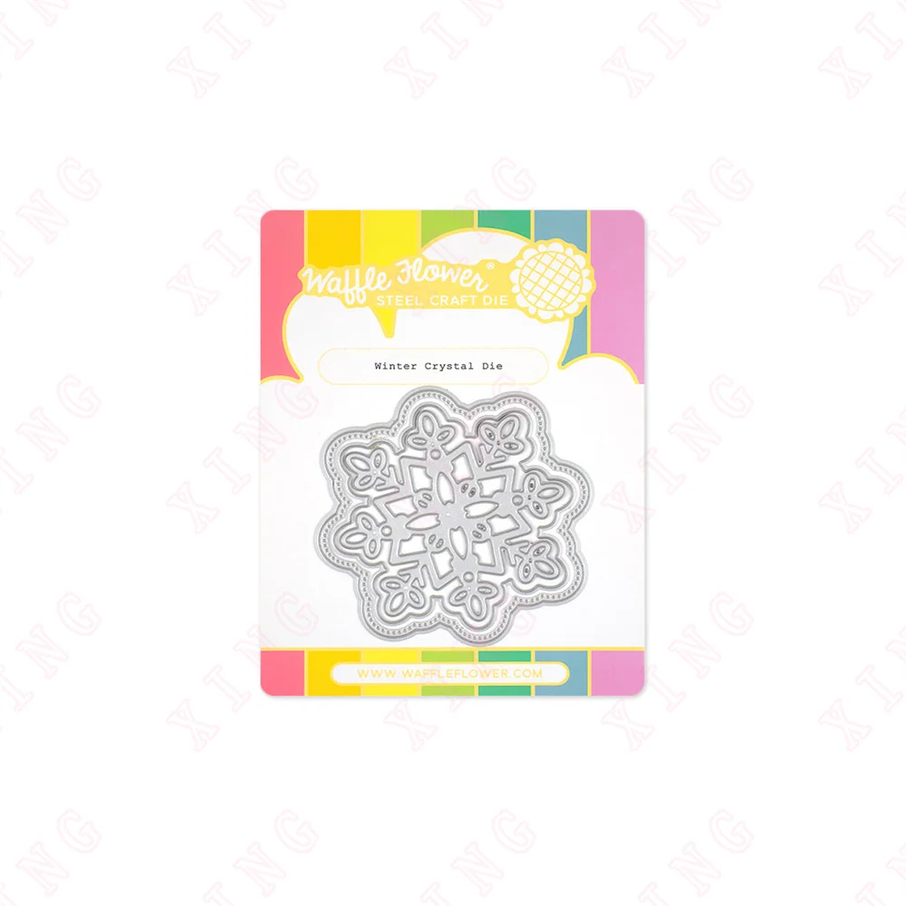 

Diy Scrapbook Decoration Embossing Templates Christmas New Arrival Metal Cutting Dies Made Album Card Winter Crystal Die Stencil