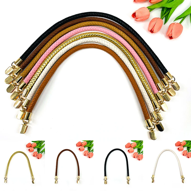 

30/40/60cm PU Length Bag Handles Lady Short Bag Belts Shoulder Bag Straps Braided Bags Belt Handle Replacement Handbag Strap