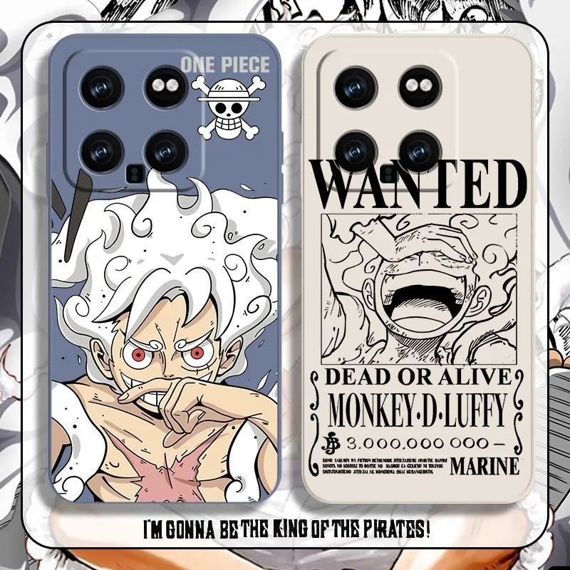 

2023 New One Piece Stuff Luffy Gear 5 Xiaomi 14 Pro Xiaomi Mi 13 Pro Redmi Phone Cases Ins Anime Cartoon Creative Anti-fall Gift