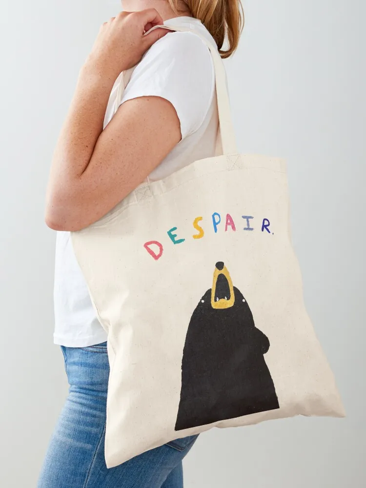 Фото Сумка-тоут Despair/dis bear xox, индивидуальная холщовая сумка, подарочная сумка, холщовая сумка через плечо №1