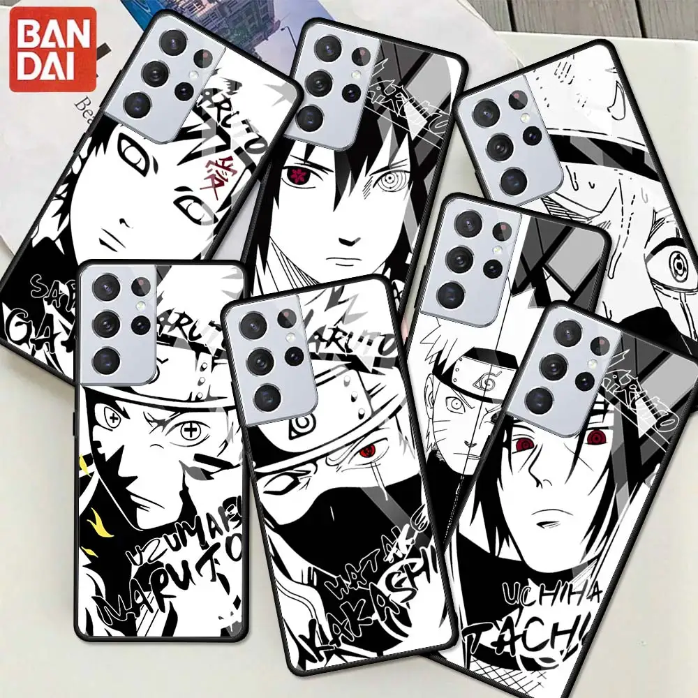 

Glass Case For Samsung Galaxy S22 S20 FE S21 5G S10 S9 Plus Note 10 20 Lite Tempered Phone Cover Anime Naruto
