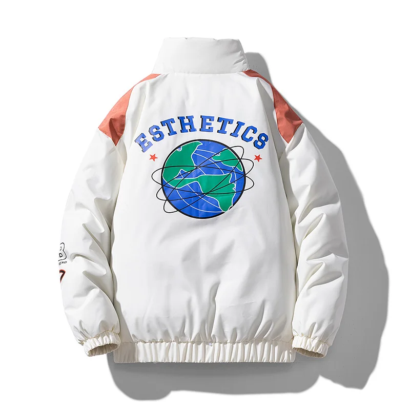 Winter Men's Bomber Jackets Casual Hooded Parkas Coat Men Streetwear Outdoor Windproof Down Parkas Thicken Mens Windbreakers