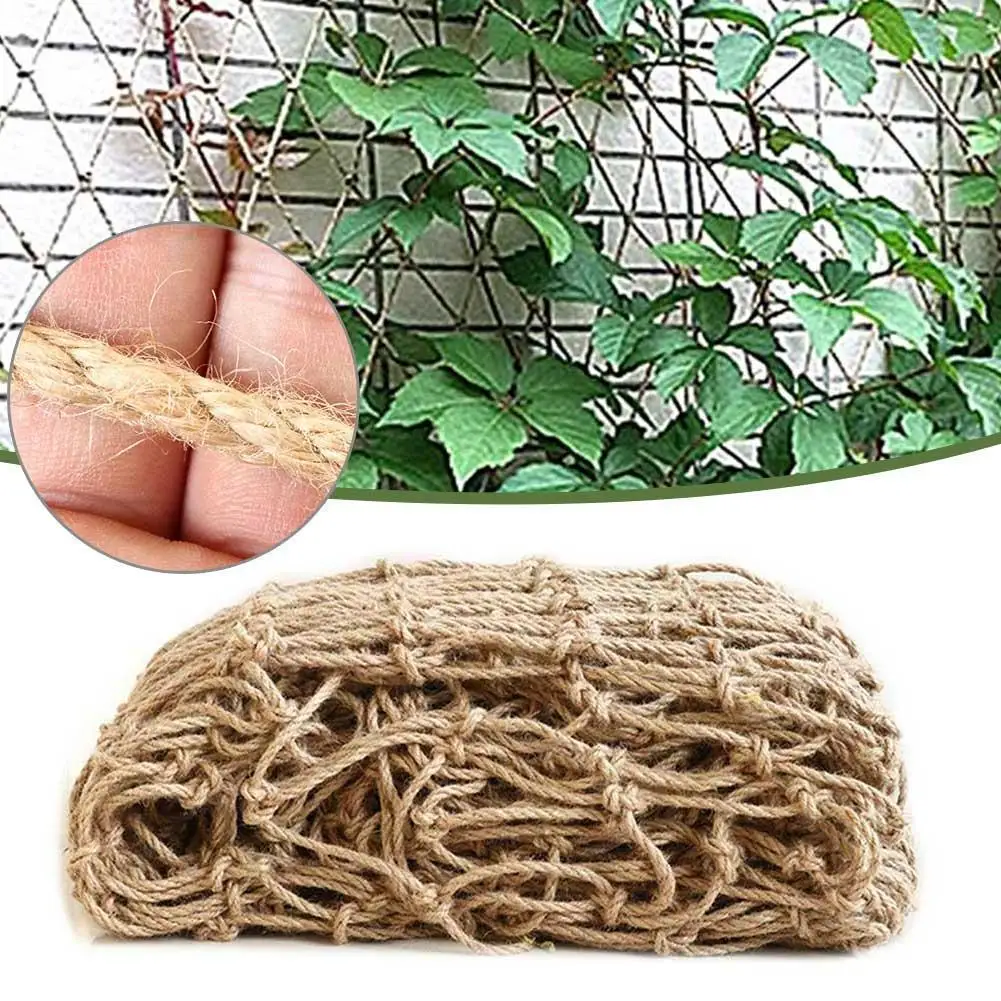 

Plant Support Netting 1x5m Natural Jute Rope Plant Climbing Garden Netting Trellis for Climbing Plants Bean Fruits