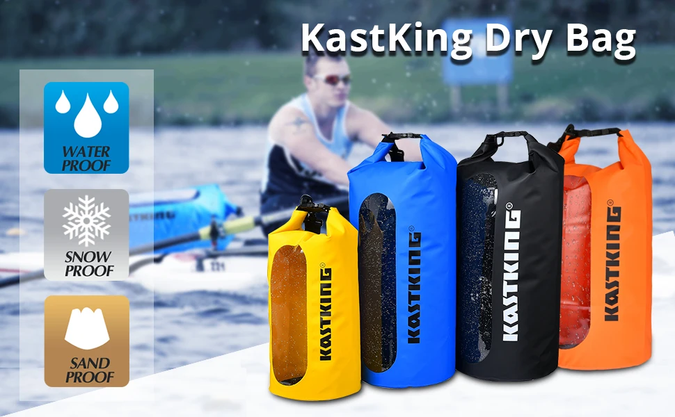 Водонепроницаемая сухая сумка KastKing 100% с прозрачным окошком из