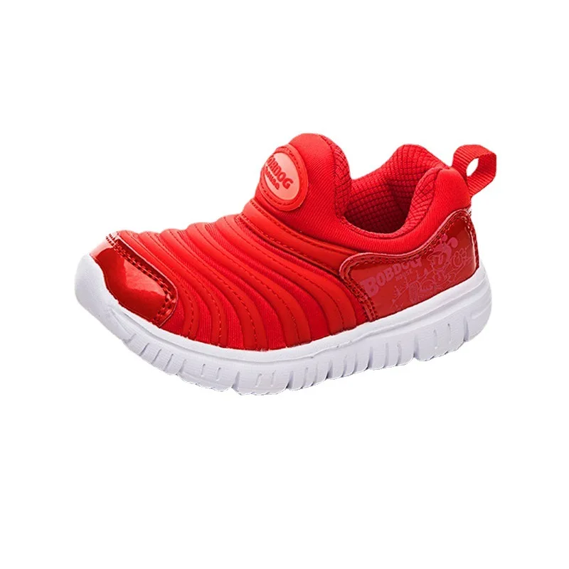 

Miqieer Spring Breathable Sports Shoes Winter Children Plush Warm Caterpillar Sneakers Soft Non Slip Kids Running Shoes