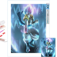 vegetto 5d diy full round diamond paintings classic anime embroidery dragon ball picture kits rhinestone cross stitch home decor