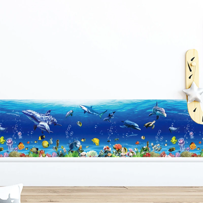 

Подводный мир, детская комната, рыба, Акула, дельфин, детской комнаты, Декор, ПВХ, роспись, искусство