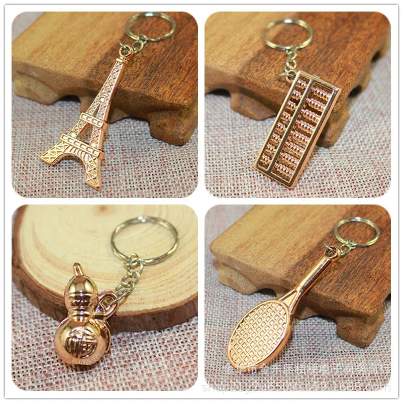 Цепочка для ключей с гальваническим покрытием подвеска из искусственного