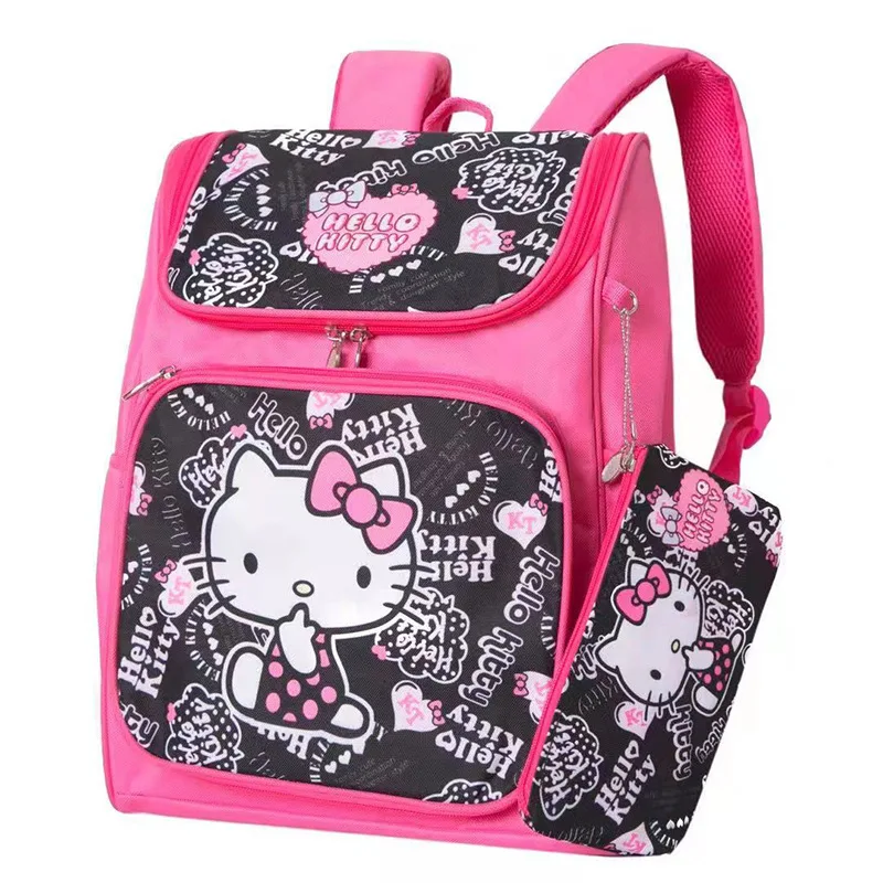 

Kawaii Sanrio Anime Backpack Cinnamoroll Cartoons High Capacity Waterproof Pen case Children School Bag Anime Kulomi Student Bag