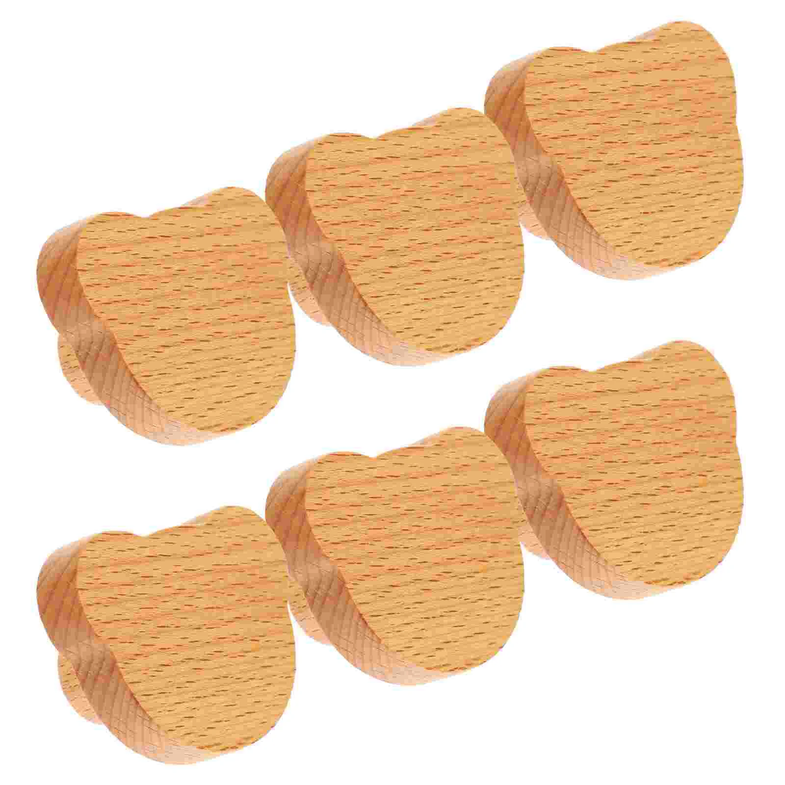 

6 Pcs Cabinet Pull Knob Drawer Dresser Vanity Table Cupboard Door Handles Wood Dressing Kitchen