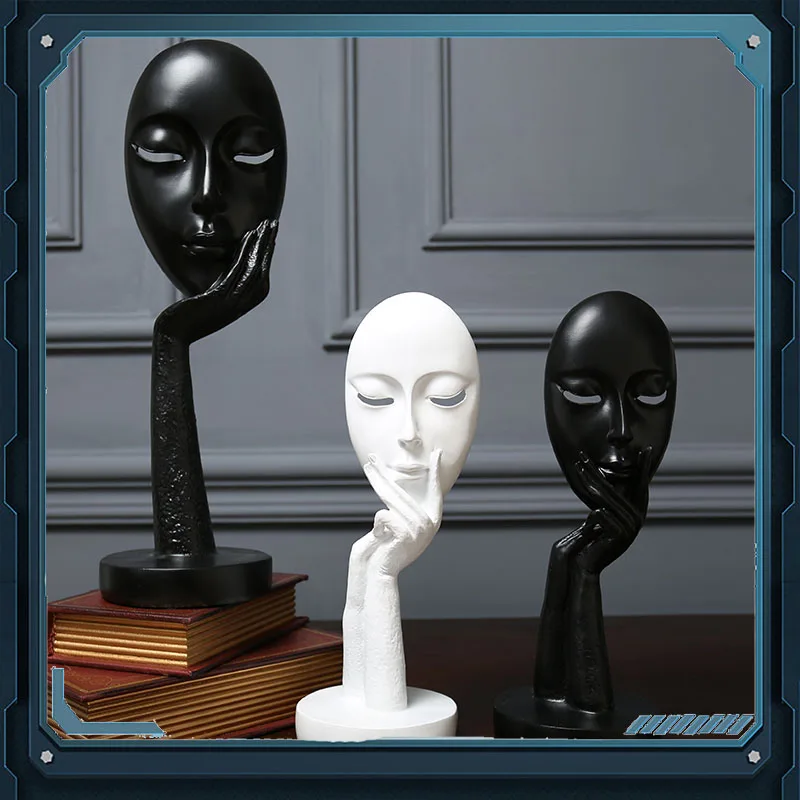 

Face Artifact Decoration Modern Simple Art Bookshelf Model Room TV Cabinet Living Room Decoration
