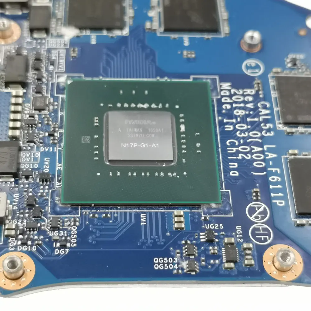 Материнская плата CAL53 LA-F611P для ноутбука Dell Inspiron G3 3579 3779 материнская с процессором