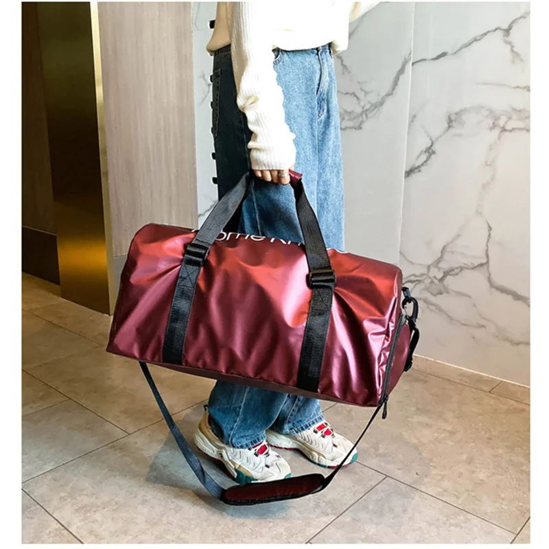 

New Letter Men's and Women's Short Distance Portable Travel Bag Shoes Yoga Training Waterproof Sports Fitness Luggage Bag 2021