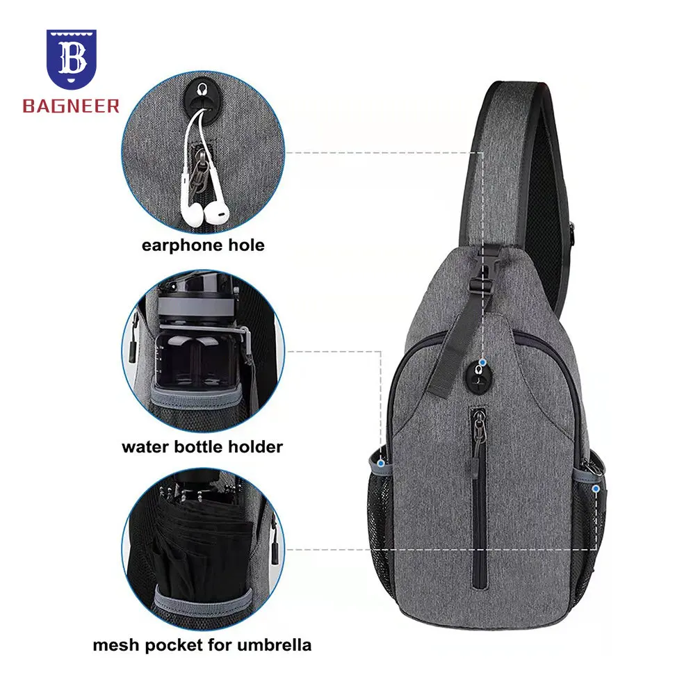 Outdoor Crossbody Bag Sling Backpack Travel Hiking Phone Chest Bag Men Waterproof Sport Daypack Women Shoulder Cross Body Bag
