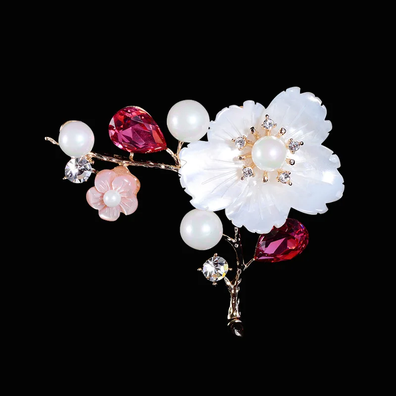 

European and American Style Copper Inlaid Zircon Brooch Personality Fashion Ladies High-end Brooch Bridal Wedding Accessories