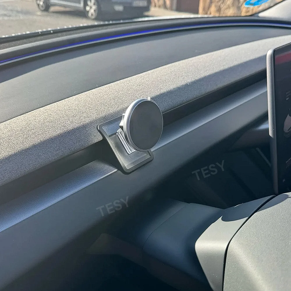 Для Tesla Model Y Launch 2025 Model 3 Highland 2024 Держатель для телефона Магнитное крепление для iPhone Беспроводное зарядное устройство Быстрая зарядка 15 Вт (art.: 3920ce3497faa) - 3920ce3497faa