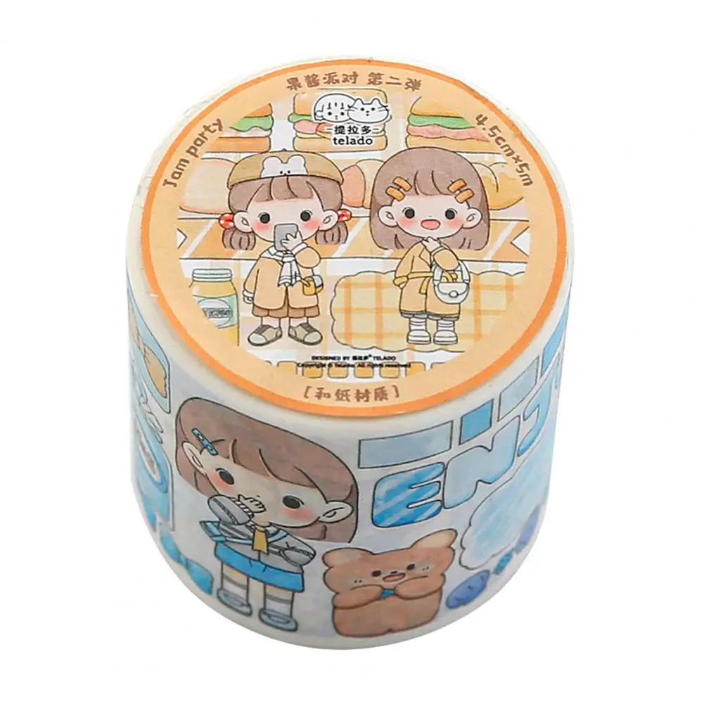 

Tape Sticker Durable Beautiful Decorative Cartoon Boy Girl Scrapbooking Tape for Laptop Notebook Sticker Handbook Sticker