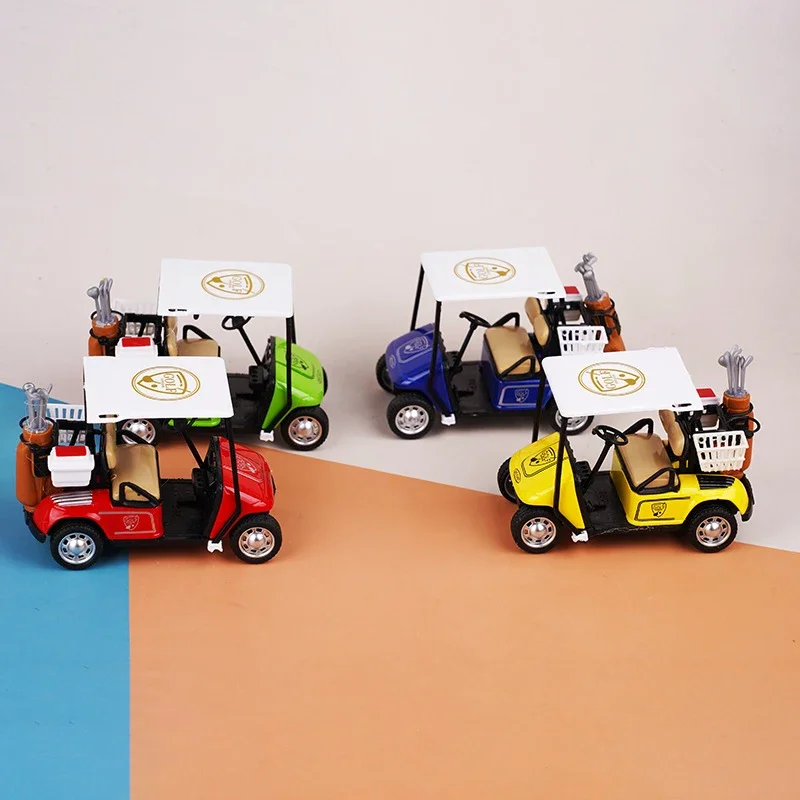 Фото 1:12 Миниатюрная игрушка-тележка для гольфа для кукольного домика; Модель автомобиля с откатным механизмом из сплава; Детские аксессуары для ролевых игр №2