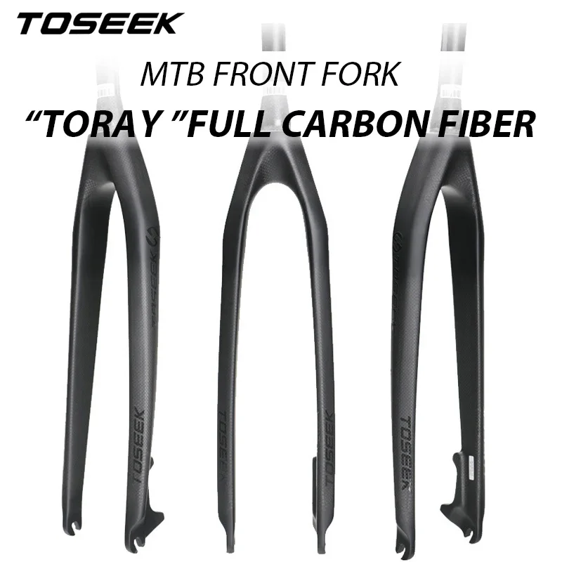 Велосипедная вилка из углеродного волокна TOSEEK T800 с дисковым тормозом для горного