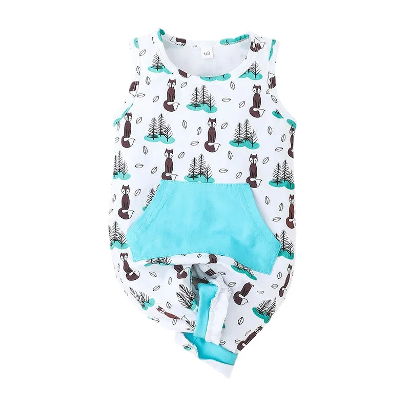 

Детский комбинезон без рукавов, на возраст от 0 до 3 месяцев