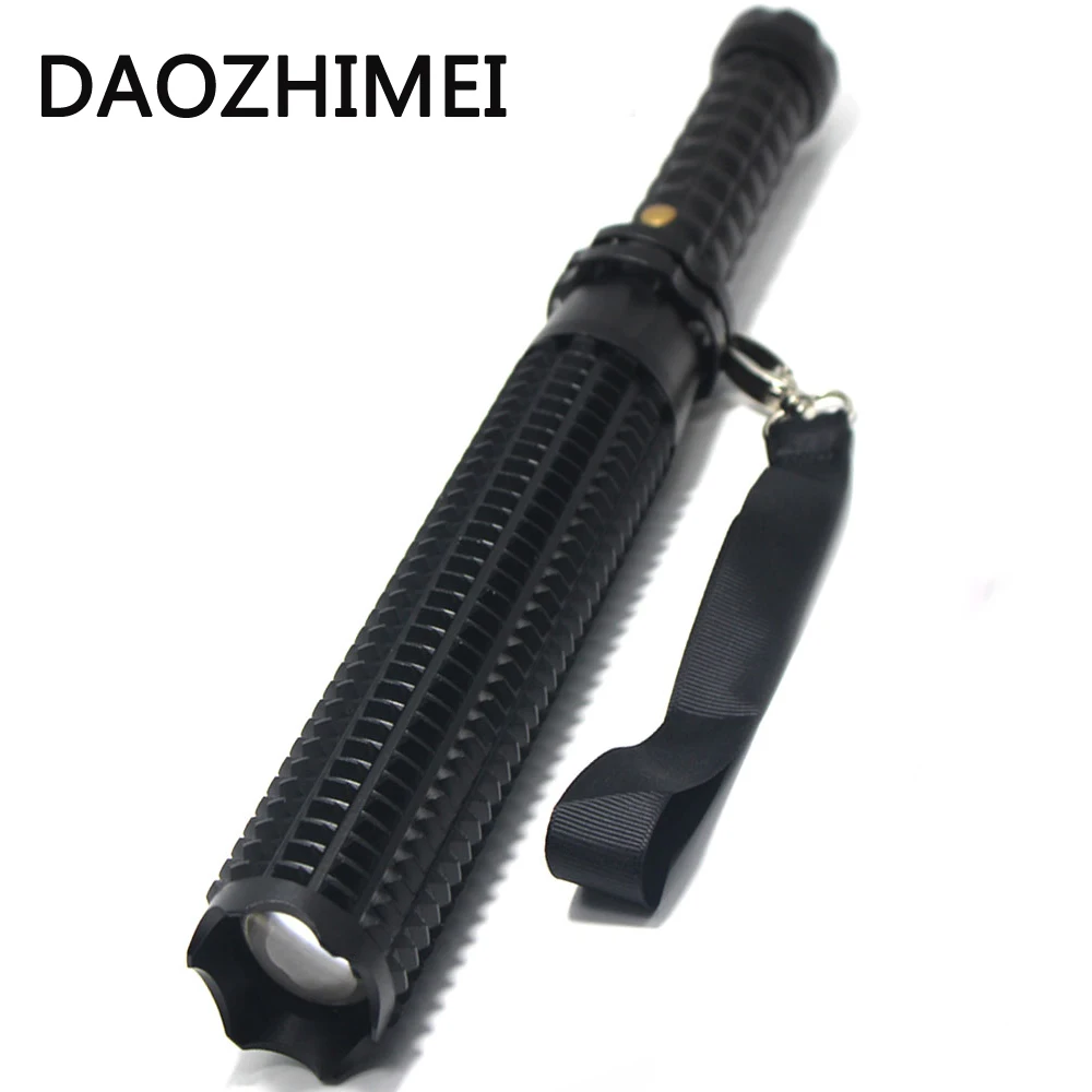 

2018 New Powerful LED tactical Flashlight tactical XML T6 LED Baseball Bat Self defense Torch Lamp linternas with battery