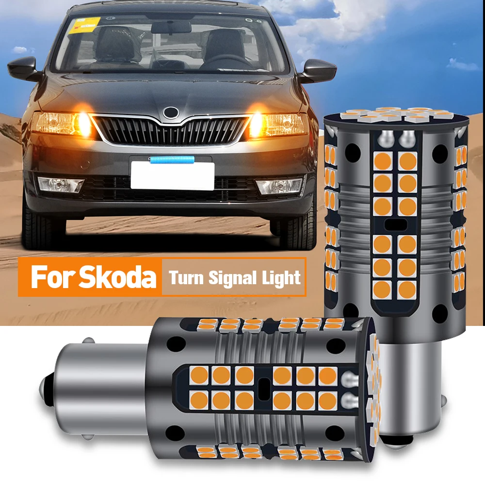 

2pcs LED Turn Signal Light Blub Lamp PY21W 7507 BAU15S Canbus For Skoda Fabia 1 2 Octavia MK1 MK2 Rapid Superb 2001-2007