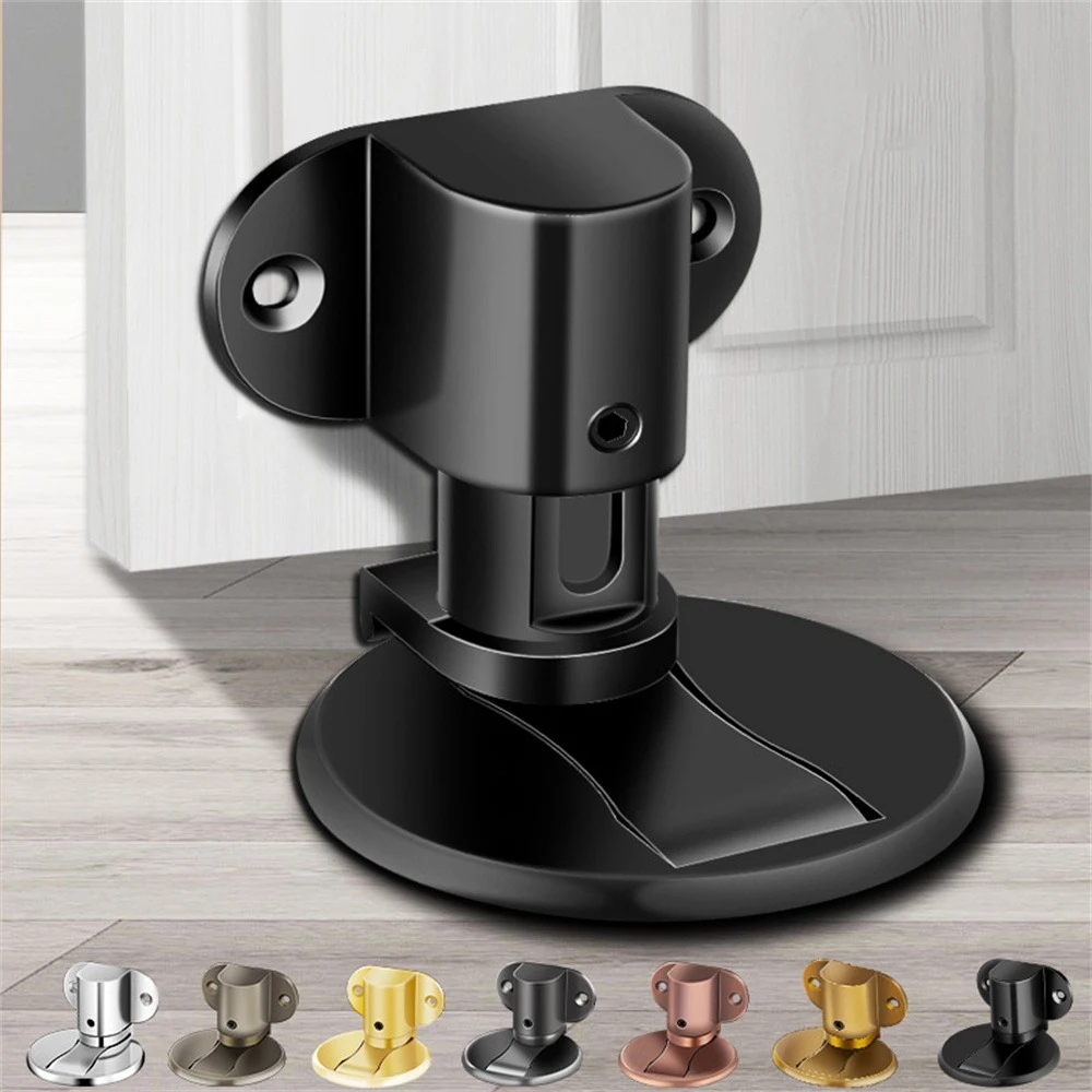 

Non-perforated Strong Magnetism Adjustable Zinc Alloy Door Ground Suction Door Stops With Anti-skid Rubber Head Zinc Alloy 2023