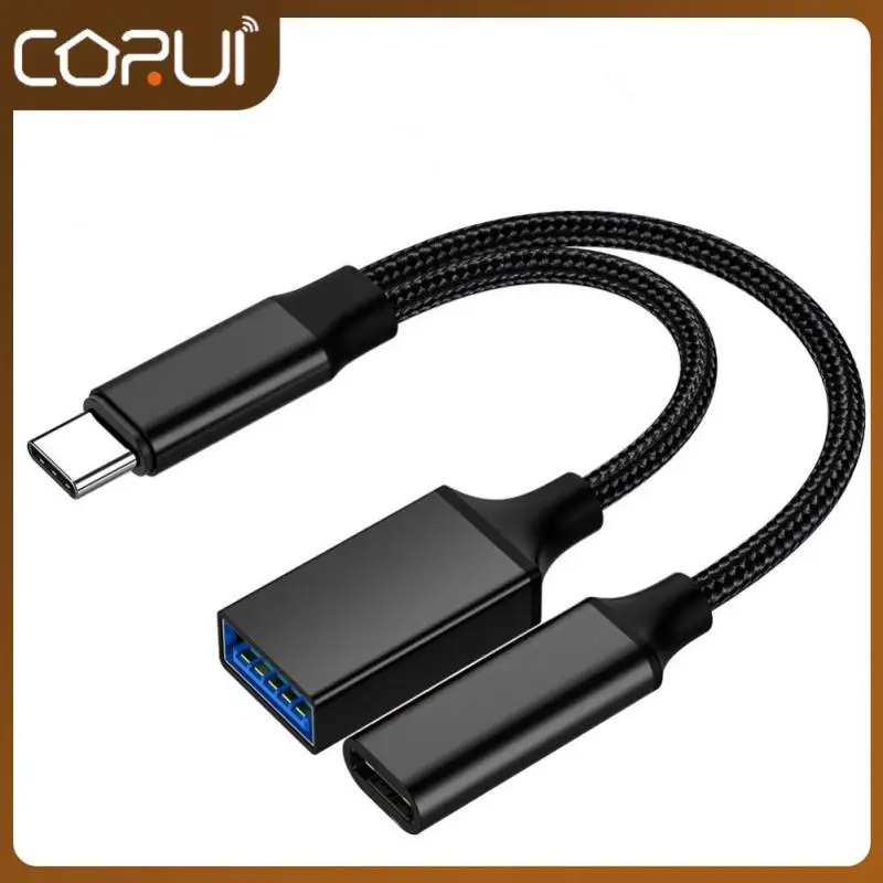 

Portable Usb Splitter Adapter Aluminum Alloy Phone Adapter 2in1 Type C To Usb Adapter Usb C Otg Cable For Macbook Connector