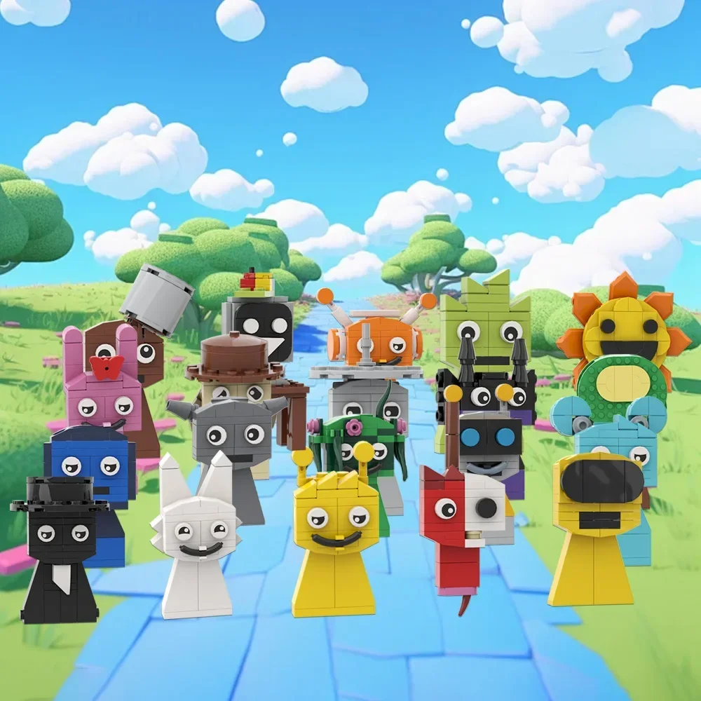 Gobricks MOC Incrediboxs Sprunkis Строительные блоки Музыкальные игры Модель солнечного цветка