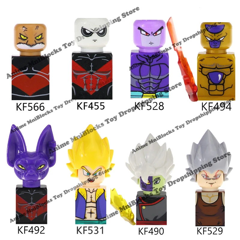 KF6036 KF6040 KF6045 Dragon Ball Z Building Blocks mini Anime cartoon Action toy Figures Assemble bricks toys for children gifts