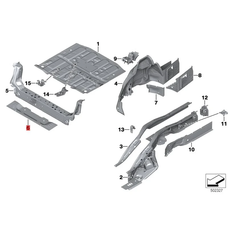 

X1 2018-2020b mwx1 f48 18i b32 Cross beam rear axle fixing lower part