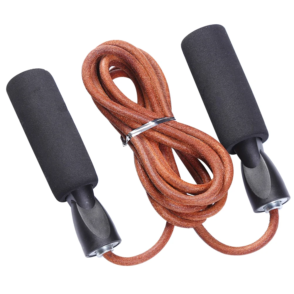 

Rope Jump Kids Skipping Exercise Ropes Adjustable Jumprope Workout Simple Fitness Cowhide Women Men Weighted
