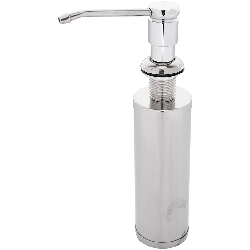 

Kitchen Sink Soap Dispenser, Built In Hand Soap Dispenser Pump In SUS304 Stainless Steel Chrome Finish With High-Capacity Metal